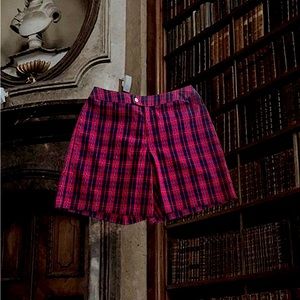 Retro Plaid Uniform Shorts